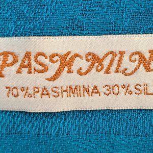 Authentic Pashmina Shawl/Scarf -- BLUE